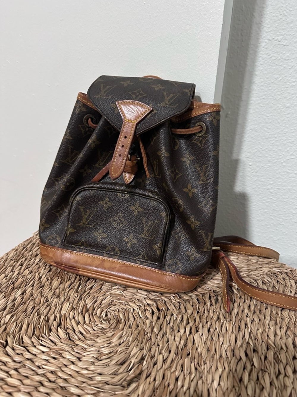 Louis Vuitton Brown Monogram Canvas Backpack Mini Montsouris